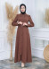 Modamix women Coat Hoodied Trenchcoat of Rose Rise fabric 242 taba
