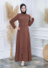 Modamix women Coat Hoodied Trenchcoat of Rose Rise fabric 242 taba