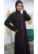 Modamix Modern womens abaya with zipper and embroidery 577 - red