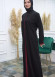 Modamix Modern women's abaya with zipper and embroidery 577 Kırmızı