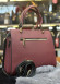 Modern Design Luxury Leather Womens Handbag - Code 981 - burgundy