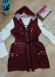 Georgous women's cotton fabric tunic 1521 Bordo