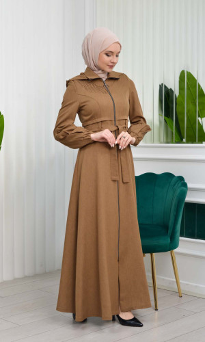 مانطو حجاب برادا مع حزام 1206 - شوكو كاشف