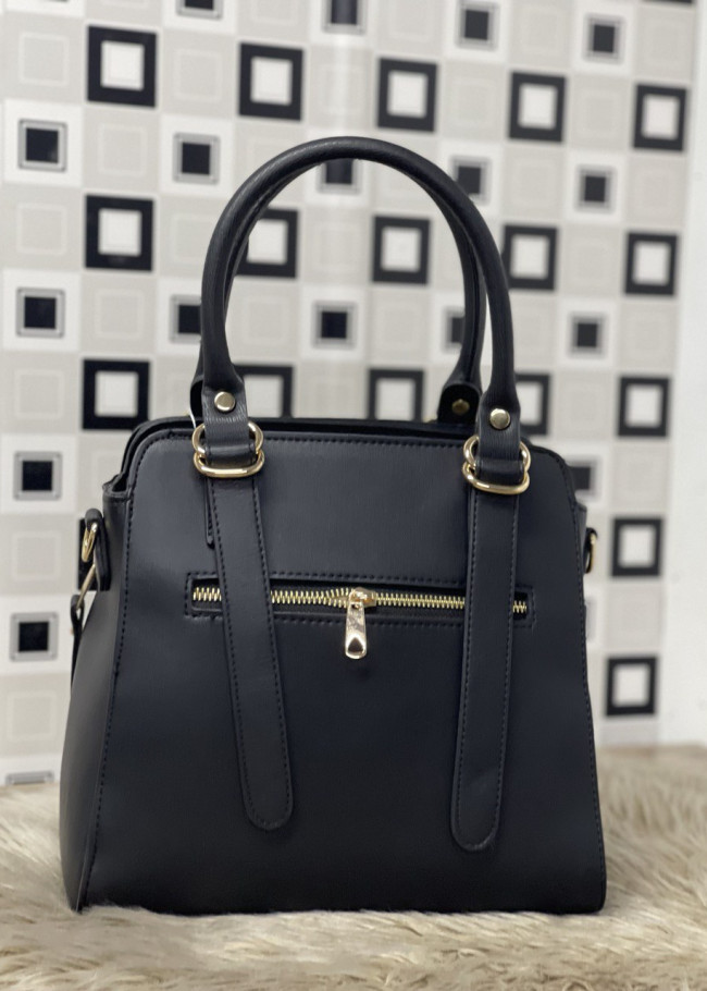 MEDIUM SIZE ZIPPERED WOMEN'S HAND AND ARM LEATHER BAG 959 Siyah