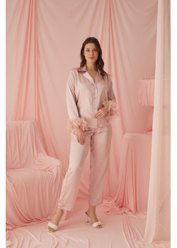 بجامة مع الريش البودرة 1090-5 - بودرة
