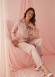 Light pink Feather Elegance satin pijama 1090-5 - powder pink/ dusty pink