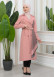 SHAWL COLLAR BELT WOMEN'S PARACHUTE TRENCH COAT 1347 Pembe