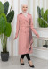SHAWL COLLAR BELT WOMEN'S PARACHUTE TRENCH COAT 1347 Pembe