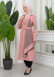 SHAWL COLLAR BELT WOMEN'S PARACHUTE TRENCH COAT 1347 Pembe