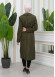 SHAWL COLLAR BELT WOMEN'S PARACHUTE TRENCH COAT 1347 Haki