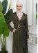 SHAWL COLLAR BELT WOMEN'S PARACHUTE TRENCH COAT 1347 Haki