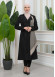 SHAWL COLLAR BELT WOMENS PARACHUTE TRENCH COAT 1347 - black