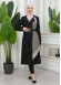 SHAWL COLLAR BELT WOMEN'S PARACHUTE TRENCH COAT 1347 Siyah