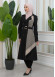 SHAWL COLLAR BELT WOMEN'S PARACHUTE TRENCH COAT 1347 Siyah