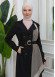 SHAWL COLLAR BELT WOMEN'S PARACHUTE TRENCH COAT 1347 Siyah