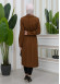 SHAWL COLLAR BELT WOMEN'S PARACHUTE TRENCH COAT 1347 Kahverengi