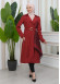 SHAWL COLLAR BELT WOMEN'S PARACHUTE TRENCH COAT 1347 Bordo