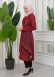 SHAWL COLLAR BELT WOMEN'S PARACHUTE TRENCH COAT 1347 Bordo