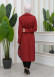 SHAWL COLLAR BELT WOMEN'S PARACHUTE TRENCH COAT 1347 Bordo