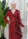 SHAWL COLLAR BELT WOMEN'S PARACHUTE TRENCH COAT 1347 Bordo