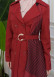 SHAWL COLLAR BELT WOMEN'S PARACHUTE TRENCH COAT 1347 Bordo