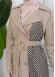 SHAWL COLLAR BELT WOMEN'S PARACHUTE TRENCH COAT 1347 Bej