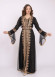 Two Piece Women Kaftan With Chiffon Outer Layer 4103 Siyah