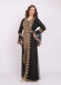 Two Piece Women Kaftan With Chiffon Outer Layer 4103 Siyah