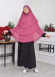 Chiffon Hijab Ready Made Veiled Practical Scarf 3 Layer - Cover Souffle 827 Fuşya