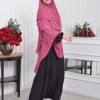 حجاب  شيفون 3 طبقات - درع 827 Fuşya