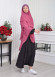 Chiffon Hijab Ready Made Veiled Practical Scarf 3 Layer - Cover Souffle 827 Fuşya