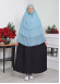 Şifon Şal Hazır Peçeli Pratik Eşarp Tesettür Hijab 3 Katman - Örtüsü Sufle 827 - mint