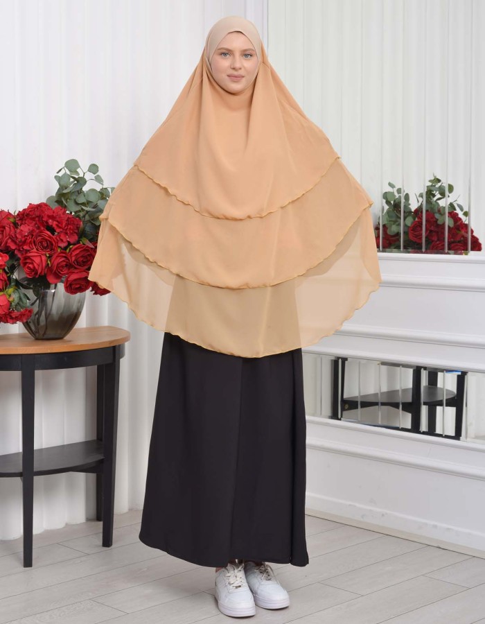 حجاب  شيفون 3 طبقات - درع 827 somon