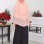 3-Layer Chiffon Khimar (Sharia Shield) 827 - powder pink/ dusty pink
