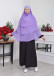 Chiffon Hijab Ready Made Veiled Practical Scarf 3 Layer - Cover Souffle 827 - lilac