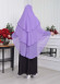 Chiffon Hijab Ready Made Veiled Practical Scarf 3 Layer - Cover Souffle 827 Lila