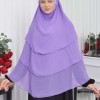 حجاب  شيفون 3 طبقات - درع 827 Lila