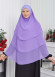 Chiffon Hijab Ready Made Veiled Practical Scarf 3 Layer - Cover Souffle 827 Lila