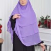 حجاب  شيفون 3 طبقات - درع 827 Lila