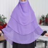 حجاب  شيفون 3 طبقات - درع 827 Lila