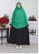 Chiffon Hijab Ready Made Veiled Practical Scarf 3 Layer - Cover Souffle 827 - green
