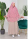 Chiffon Hijab Ready Made Veiled Practical Scarf 3 Layer - Cover Souffle 827 Pembe