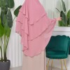 حجاب  شيفون 3 طبقات - درع 827 Pembe