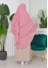 Chiffon Hijab Ready Made Veiled Practical Scarf 3 Layer - Cover Souffle 827 Pembe