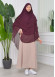 Chiffon Hijab Ready Made Veiled Practical Scarf 3 Layer - Cover Souffle 827 Vişne