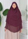 Chiffon Hijab Ready Made Veiled Practical Scarf 3 Layer - Cover Souffle 827 Vişne