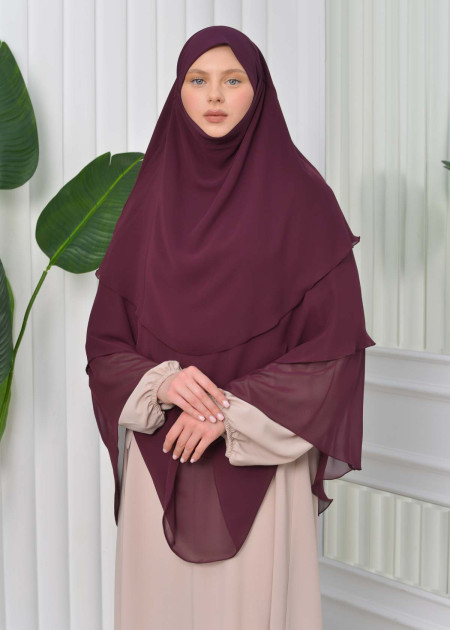 Chiffon Hijab Ready Made Veiled Practical Scarf Layer Cover