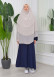 Chiffon Hijab Ready Made Veiled Practical Scarf 3 Layer - Cover Souffle 827 - crem