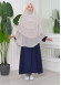 Chiffon Hijab Ready Made Veiled Practical Scarf 3 Layer - Cover Souffle 827 Krem
