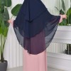 حجاب  شيفون 3 طبقات - درع 827 Lacivert